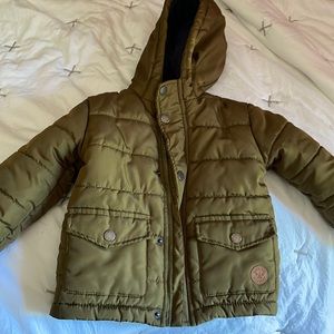 Baby boy jacket with hoodie and zipper